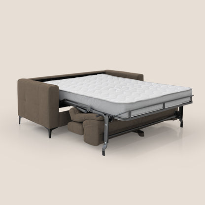 Gardenia divano letto materasso alto 18 cm con poggiatesta reclinabili e rivestimento impermeabile T02 marrone