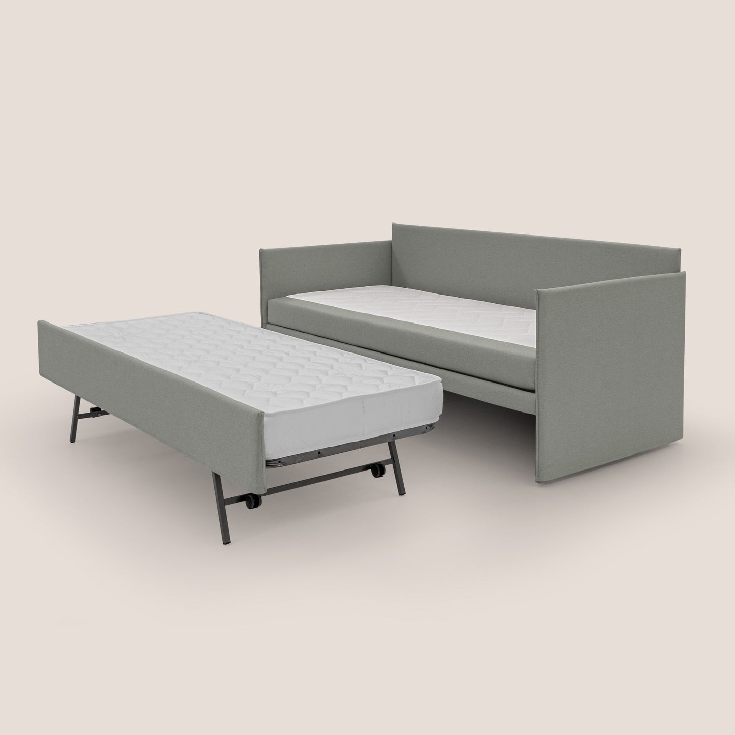 Brenta Divano duplex con doppio letto in tessuto simil cotone impermeabile T13 grigio 