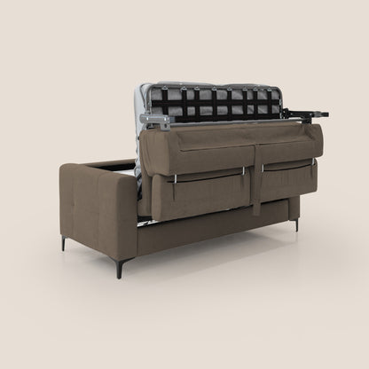 Gardenia divano letto materasso alto 18 cm con poggiatesta reclinabili e rivestimento impermeabile T02 marrone
