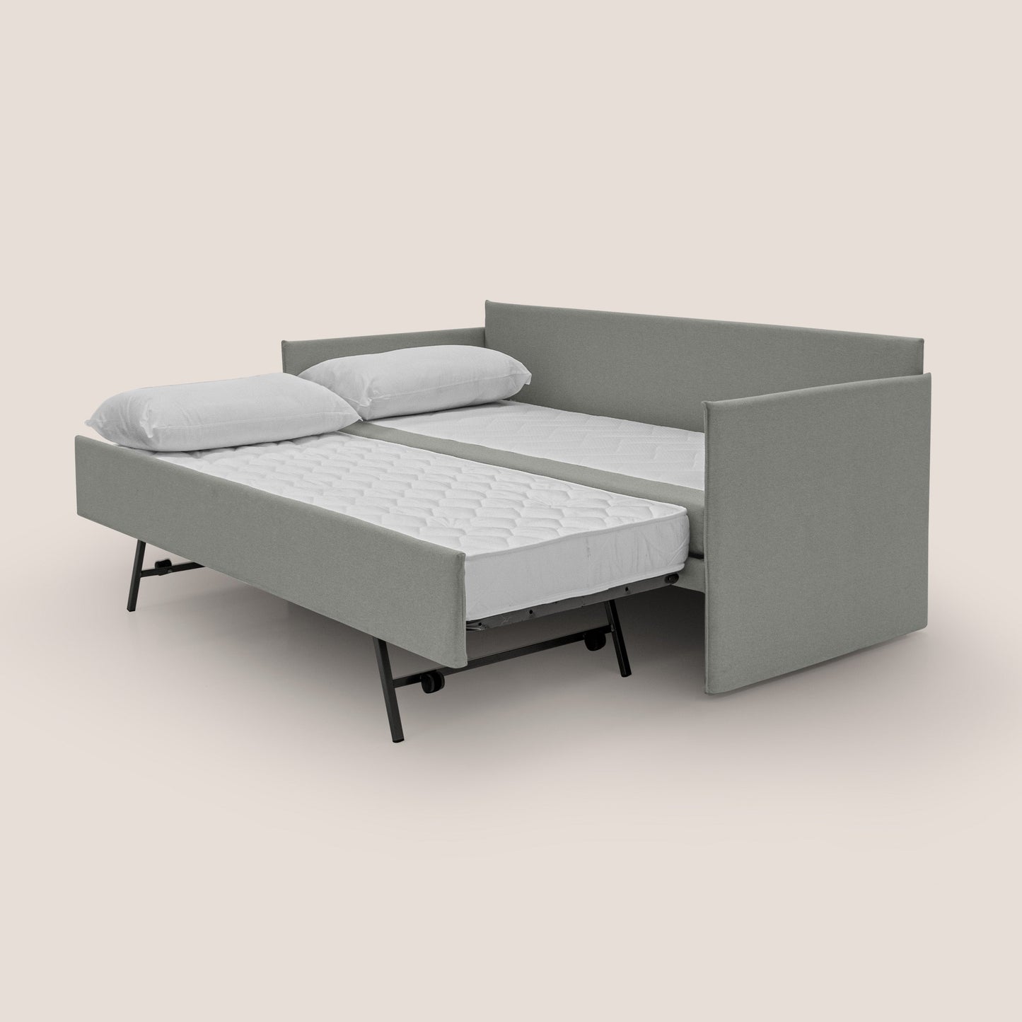 Brenta Divano duplex con doppio letto in tessuto simil cotone impermeabile T13 grigio 