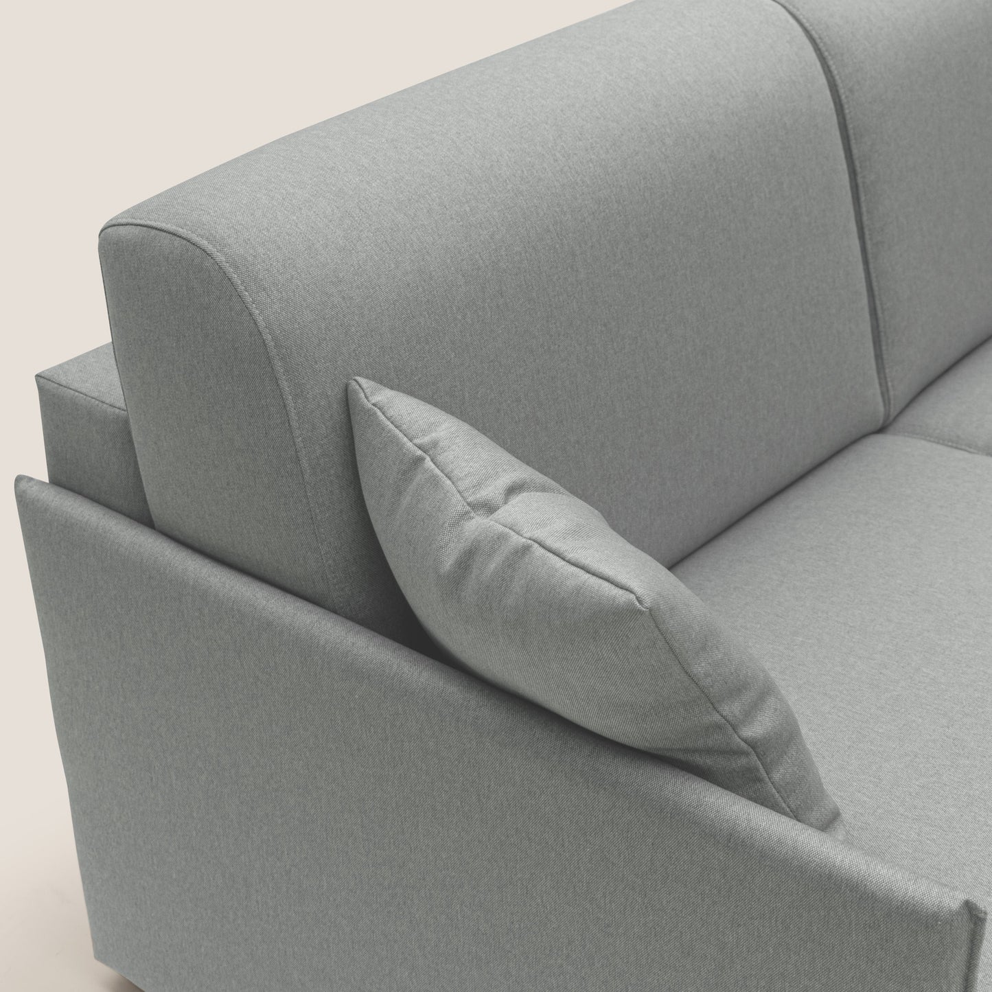 Evans Divano letto matrimoniale in tessuto impermeabile T13 grigio