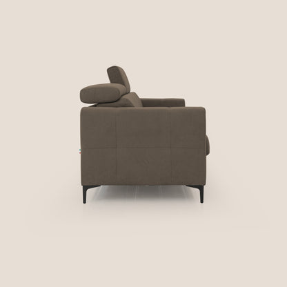 Gardenia divano letto materasso alto 18 cm con poggiatesta reclinabili e rivestimento impermeabile T02 marrone