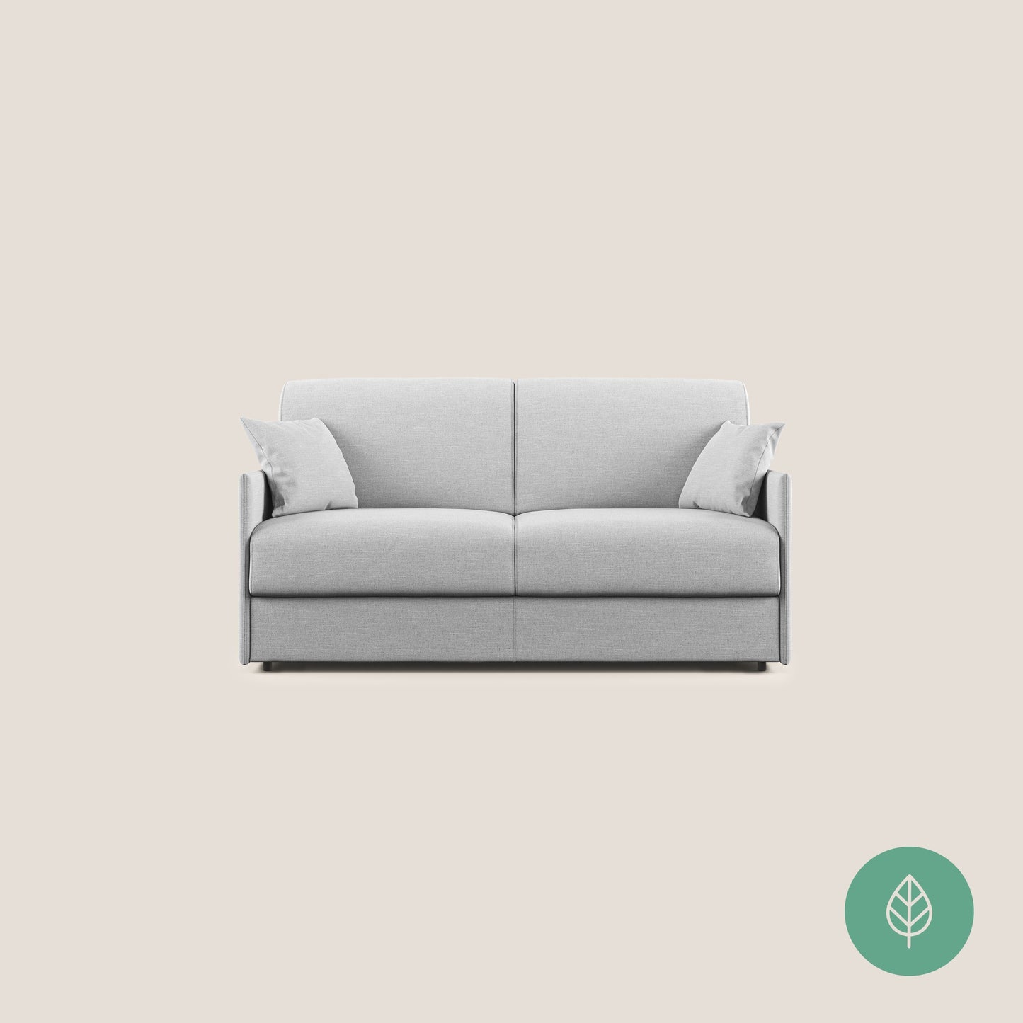 Evans Divano letto in tessuto ecosostenibile grigio