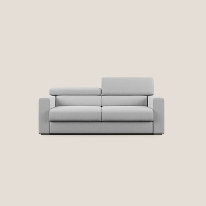 Dylan divano allungabile con pouf estraibile poggiapiedi in tessuto simil cotone impermeabile T13 grigio