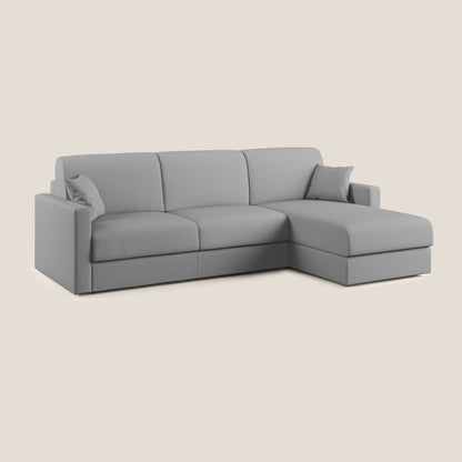 Chris Divano letto angolare 5 posti in tessuto impermeabile T13 grigio