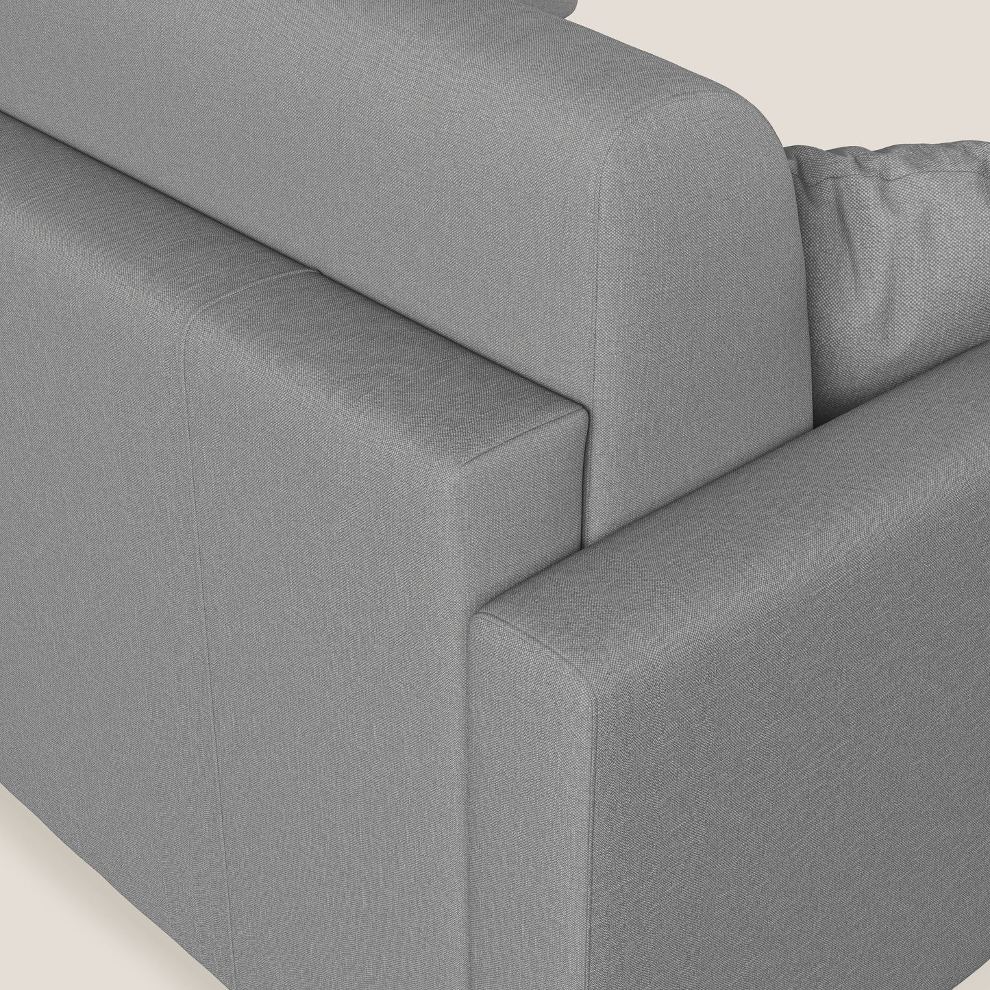 Chris Divano letto angolare 5 posti in tessuto impermeabile T13 grigio