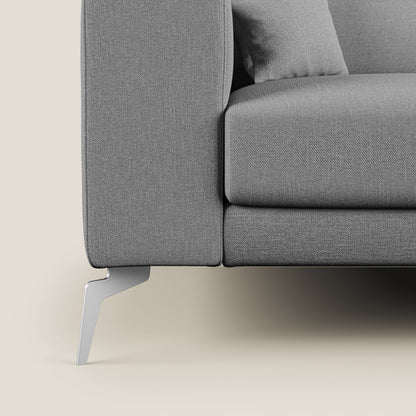 Blade Divano con poggiatesta reclinabili in tessuto impermeabile misto cotone T13 grigio