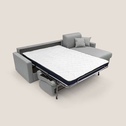 Chris Divano letto angolare 5 posti in tessuto impermeabile T13 grigio