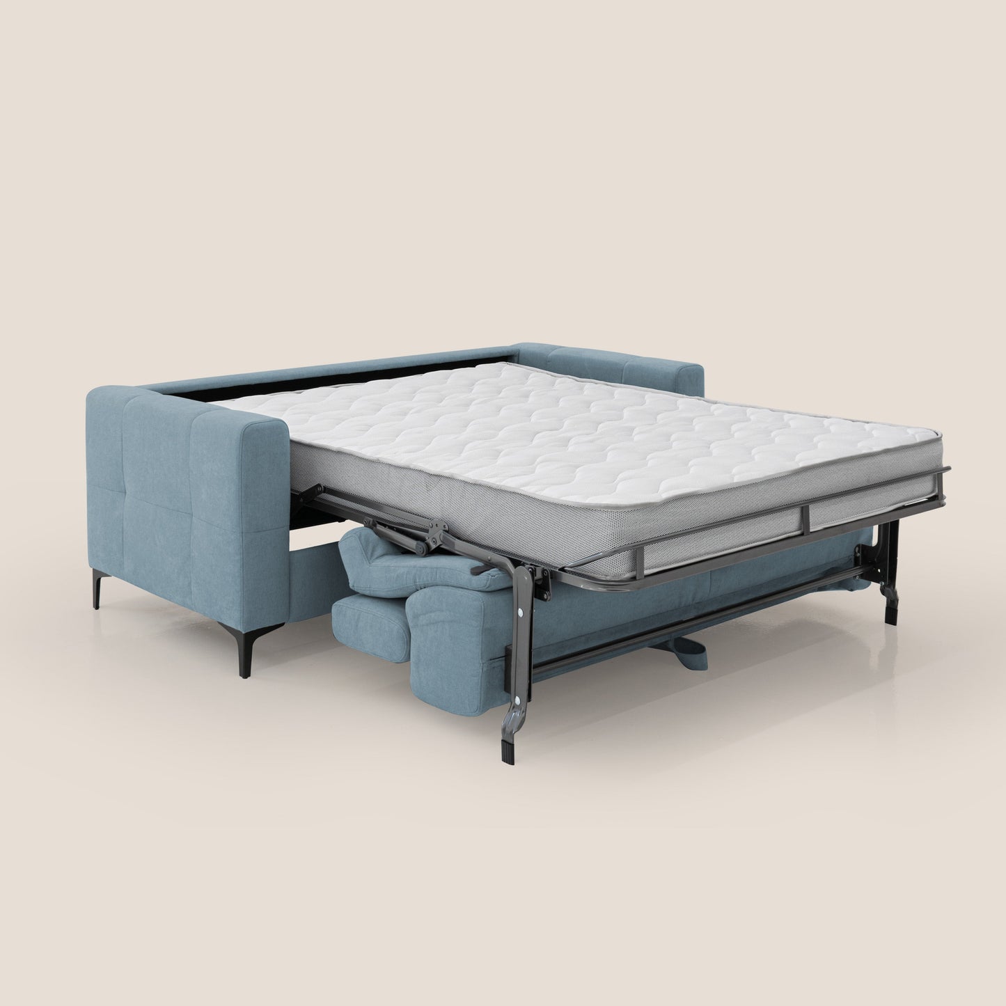 Gardenia divano letto materasso alto 18 cm con poggiatesta reclinabili e rivestimento impermeabile T02 carta da zucchero
