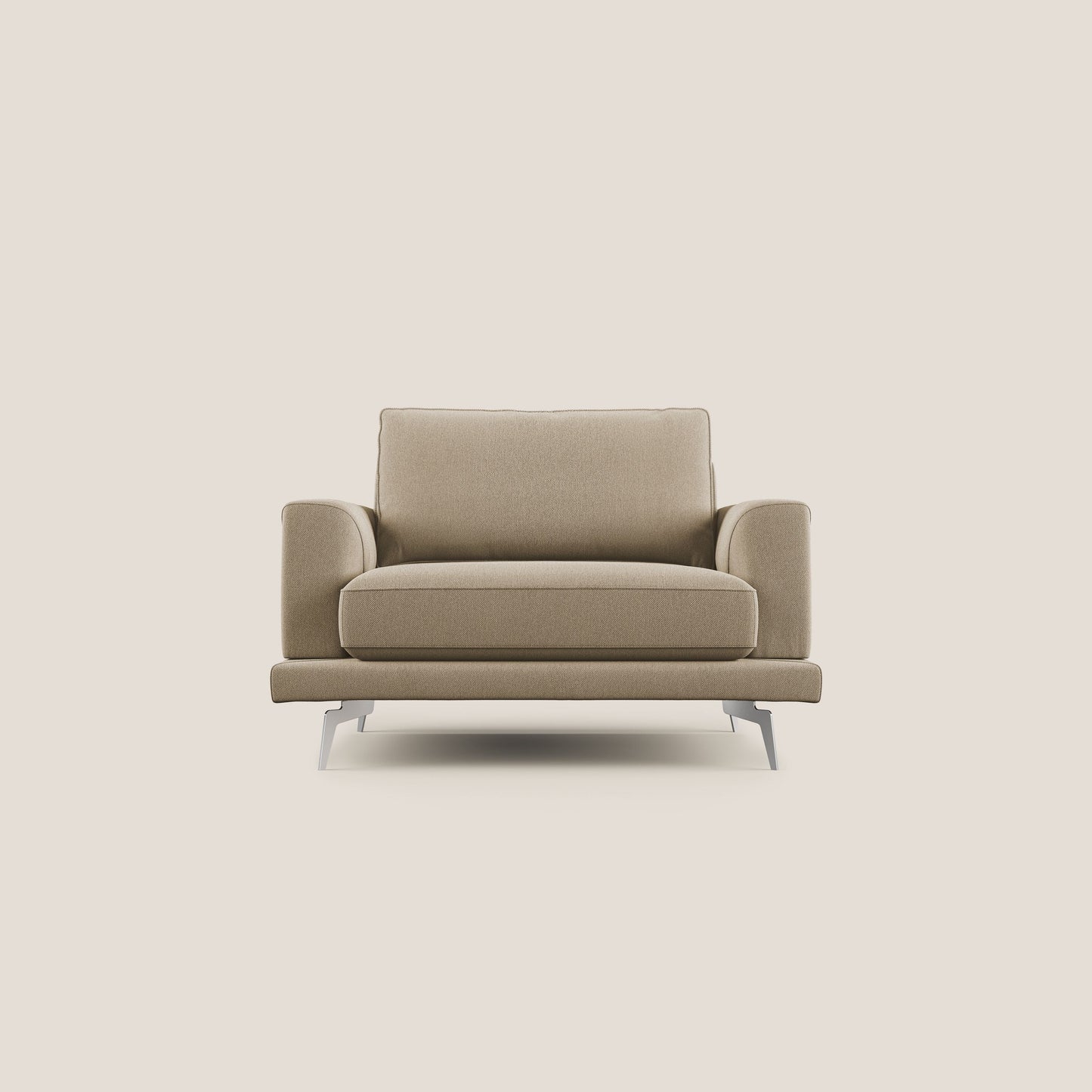 Dorian poltrona moderna in tessuto smacchiabile T05 beige