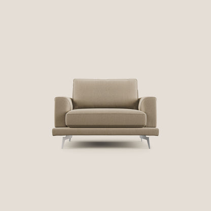 Dorian poltrona moderna in tessuto smacchiabile T05 beige