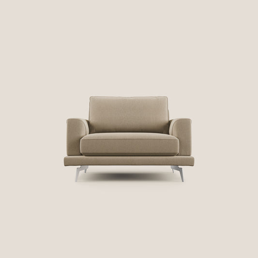 Dorian poltrona moderna in tessuto smacchiabile T05 beige