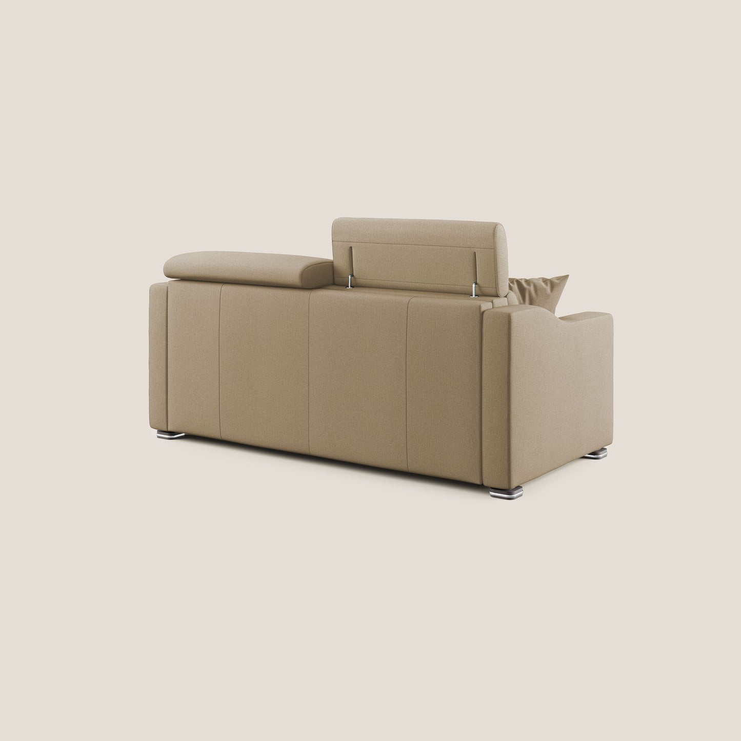 Divano letto matrimoniale Amber in tessuto smacchiabile T05 beige 