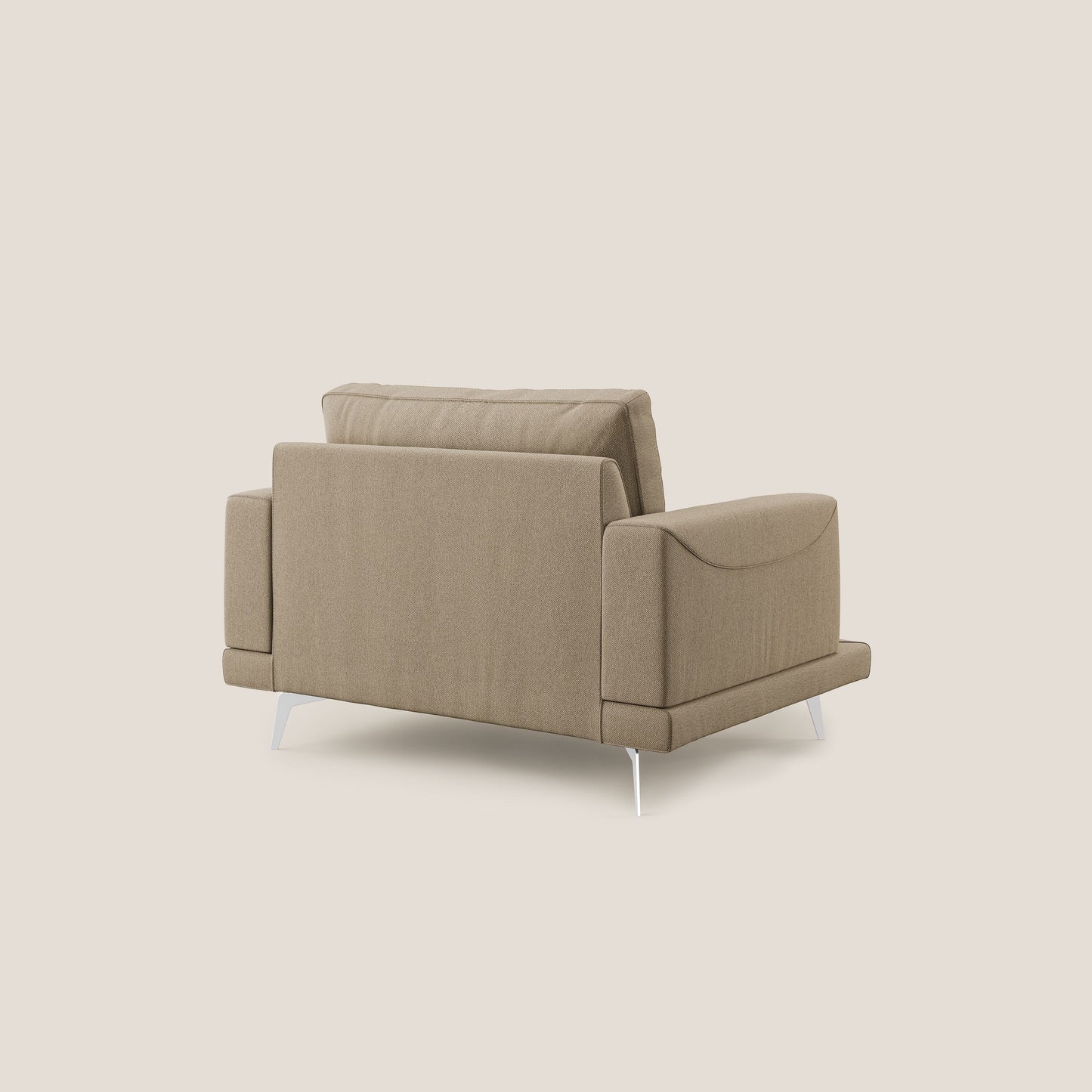 Dorian poltrona moderna in tessuto smacchiabile T05 beige