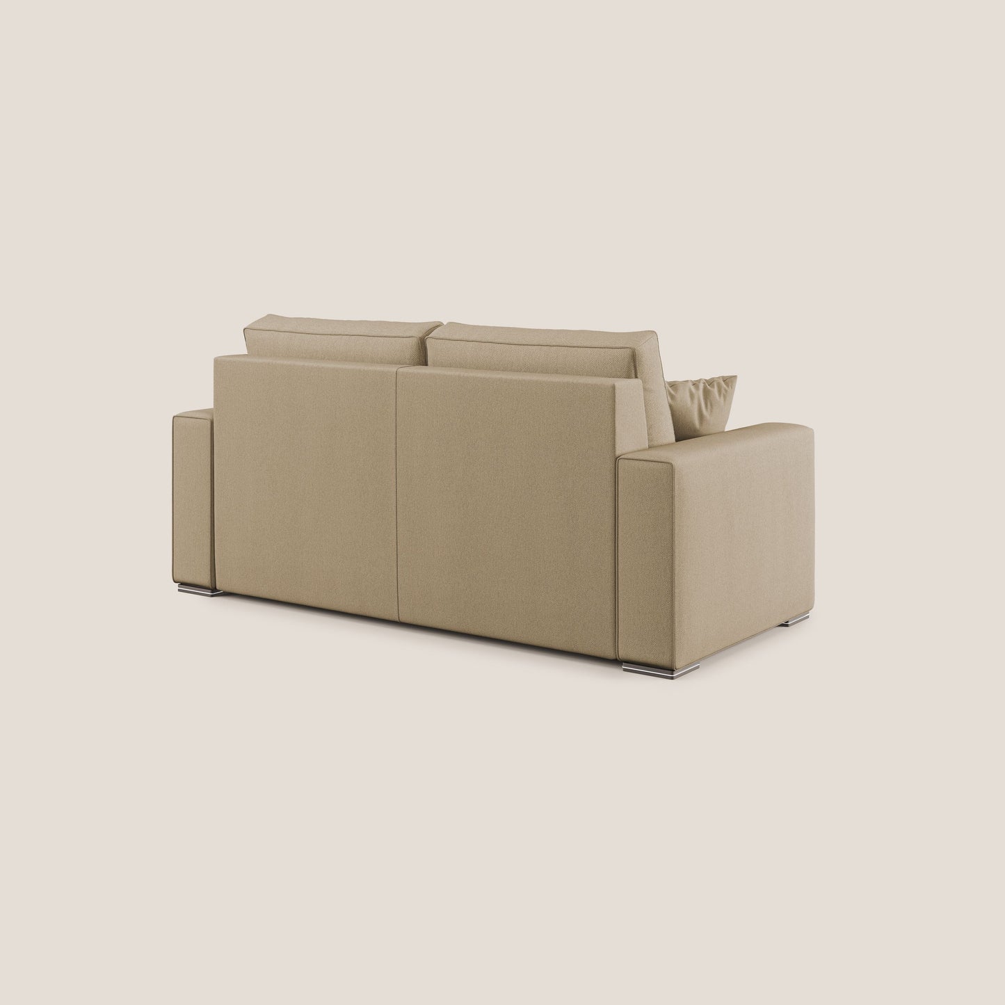Dream Divano letto moderno dai morbidi cuscini in tessuto smacchiabile T05 beige