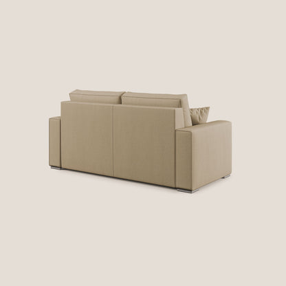 Dream Divano letto moderno dai morbidi cuscini in tessuto smacchiabile T05 beige