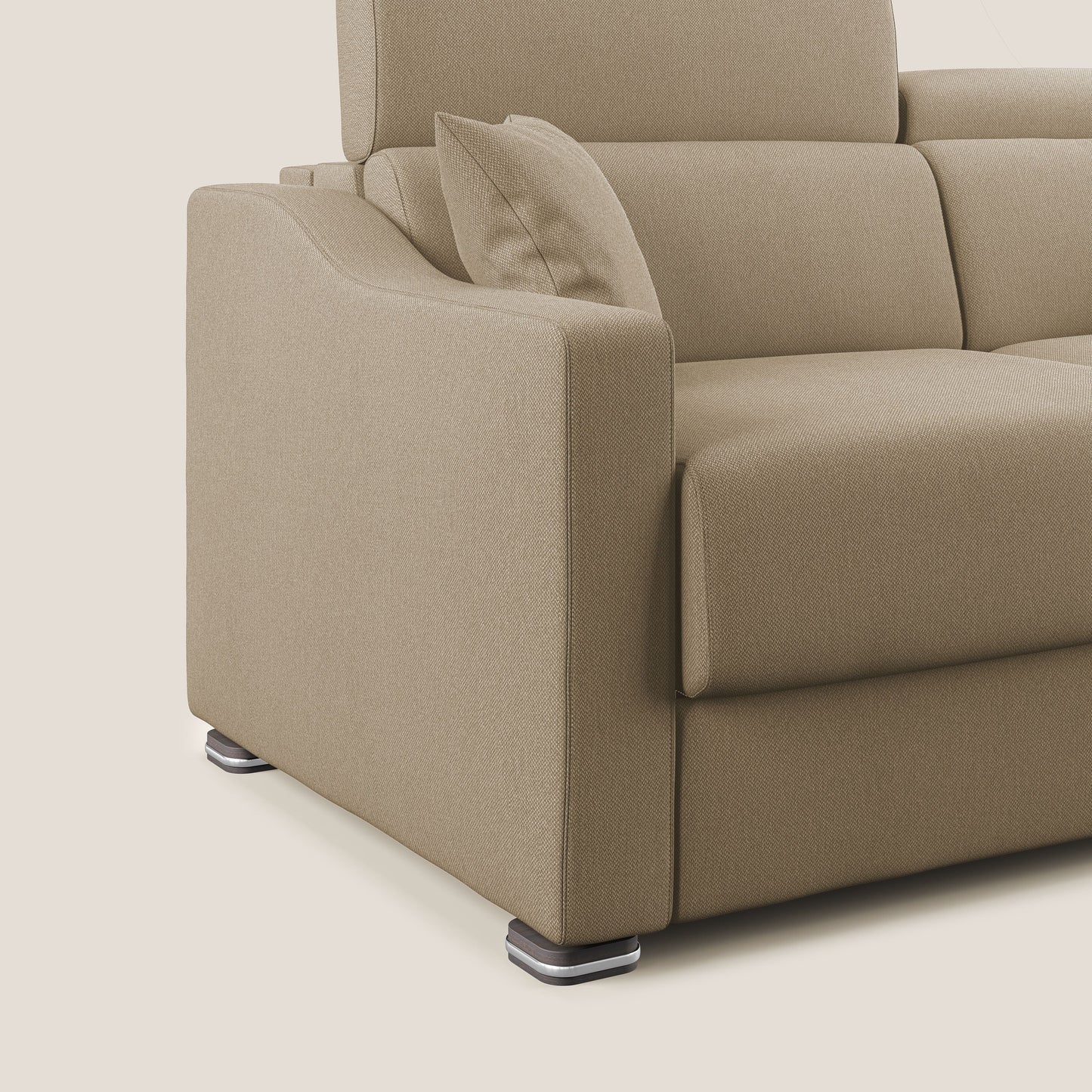 Divano letto matrimoniale Amber in tessuto smacchiabile T05