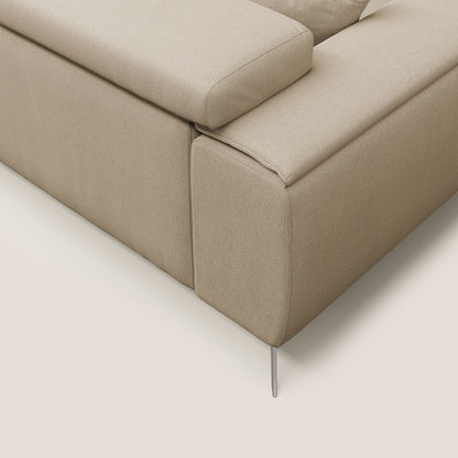 Fusion divano con sedute allungabili in tessuto smacchiabile T05 beige