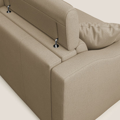 Divano letto angolare Amber in tessuto smacchiabile T05 beige