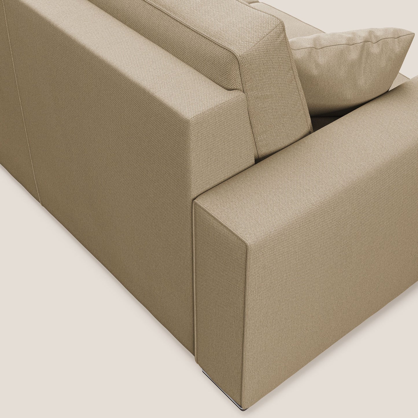 Dream Divano letto angolare in tessuto smacchiabile T05 beige 