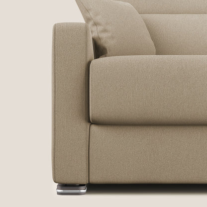 Divano letto matrimoniale Amber in tessuto smacchiabile T05 beige 