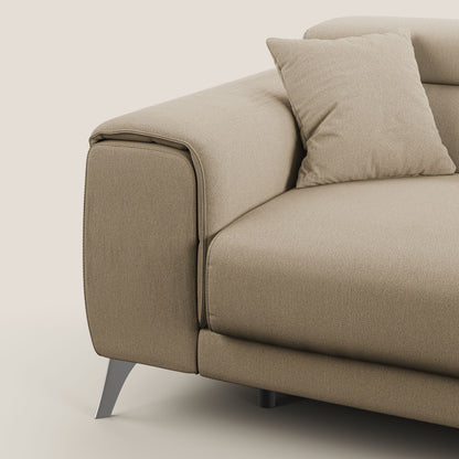 Fusion divano con sedute allungabili in tessuto smacchiabile T05 beige