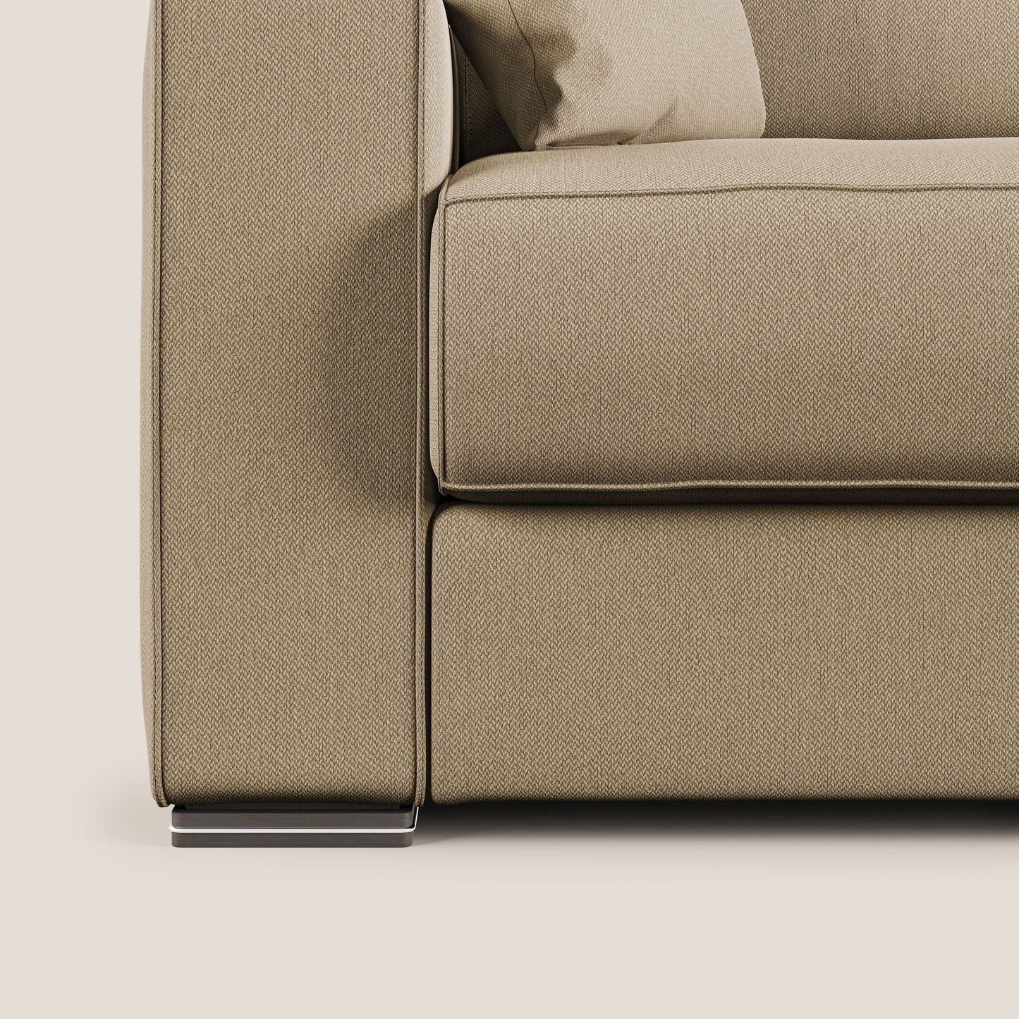 Dream Divano letto angolare in tessuto smacchiabile T05 beige 