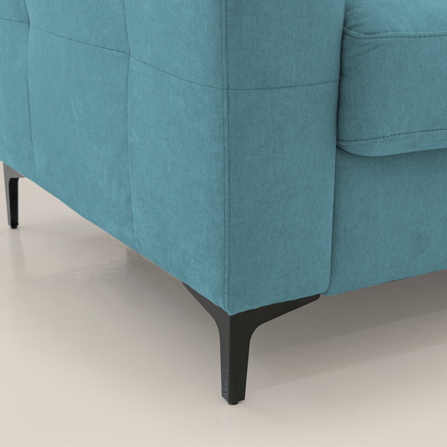 Gardenia divano letto materasso alto 18 cm con poggiatesta reclinabili e rivestimento impermeabile T02 azzurro