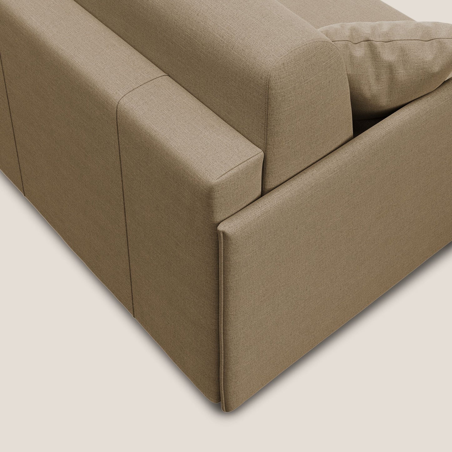 Evans Divano letto in tessuto Ecosostenibile beige