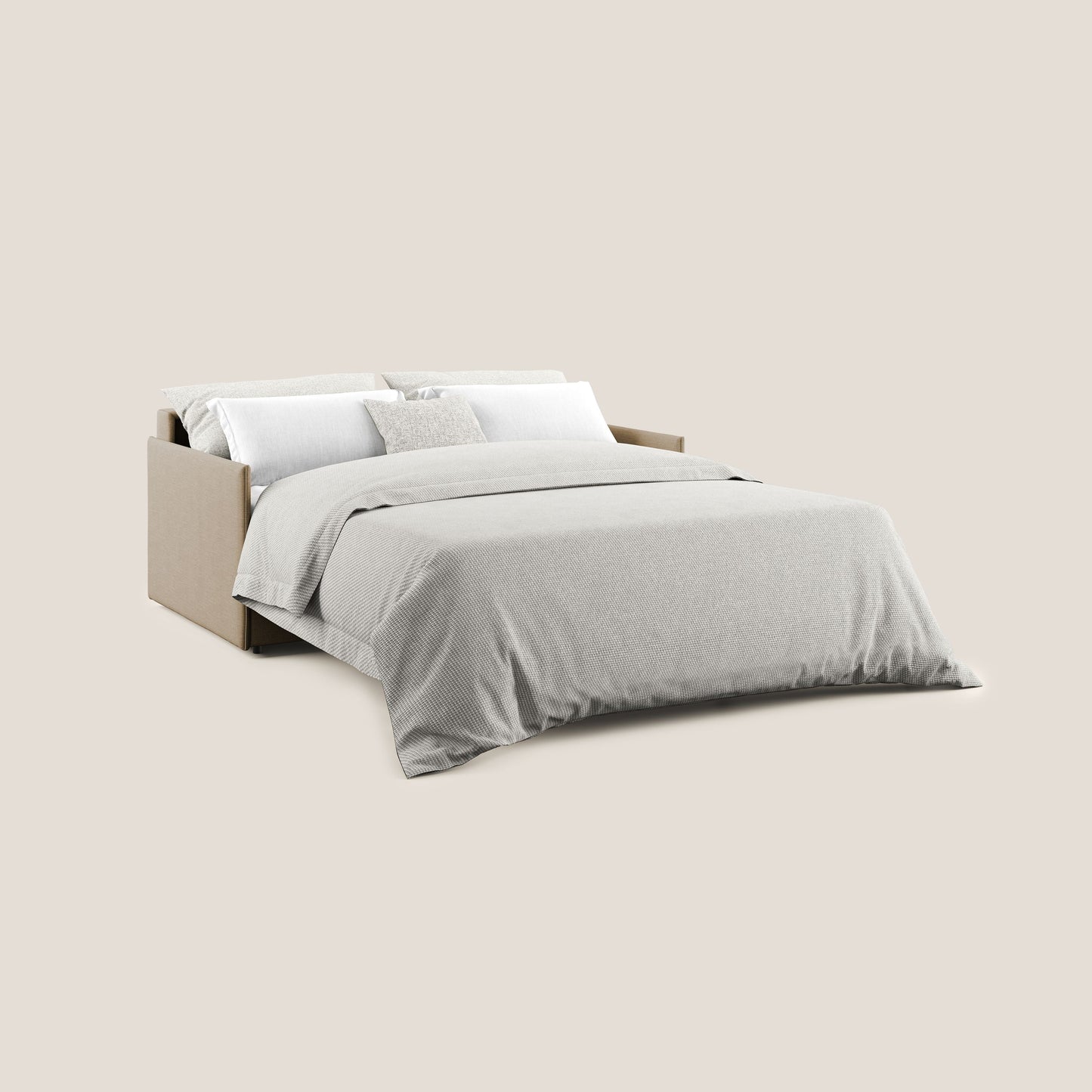 Evans Divano letto in tessuto Ecosostenibile beige