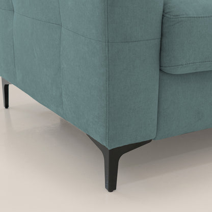 Gardenia divano letto materasso alto 18 cm con poggiatesta reclinabili e rivestimento impermeabile T02 petrolio