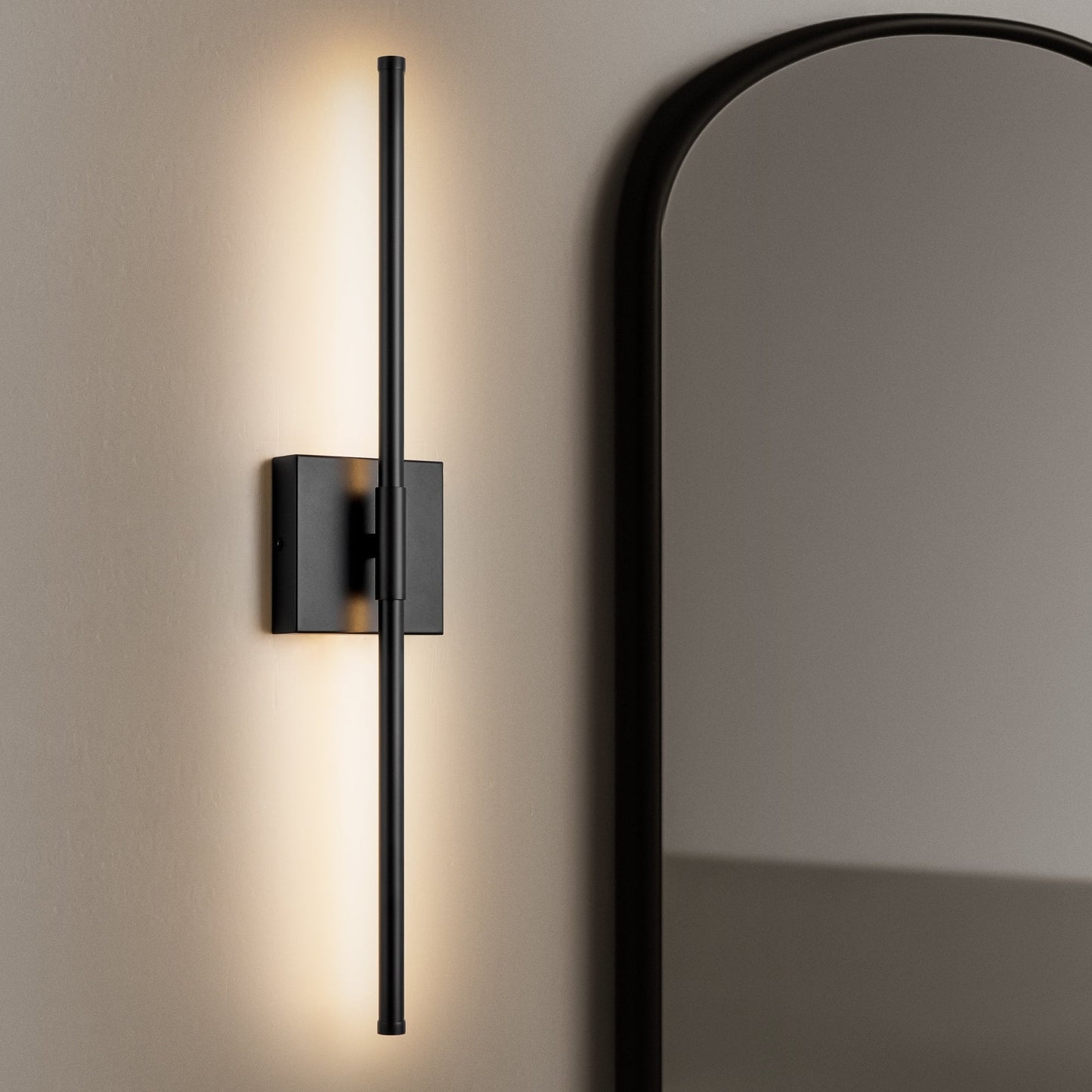 1-Light 23.6 in. Modern Linear Dimmable Integrated LED Bathroom Vanity Light Wall Sconce