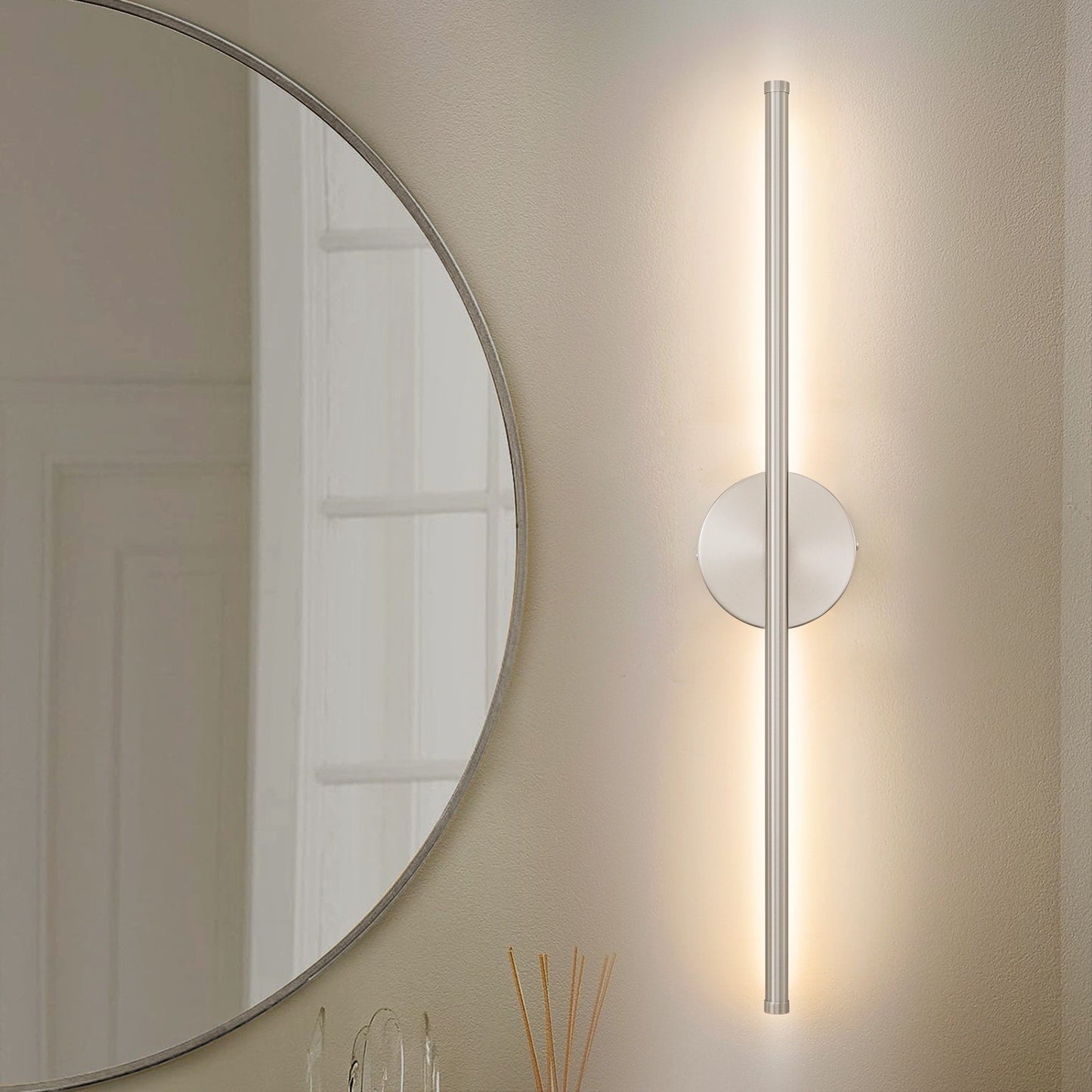 1-Light 23.6 in. Modern Linear Dimmable Integrated LED Bathroom Vanity Light Wall Sconce