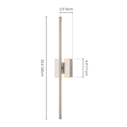 1-Light 23.6 in. Modern Linear Dimmable Integrated LED Bathroom Vanity Light Wall Sconce