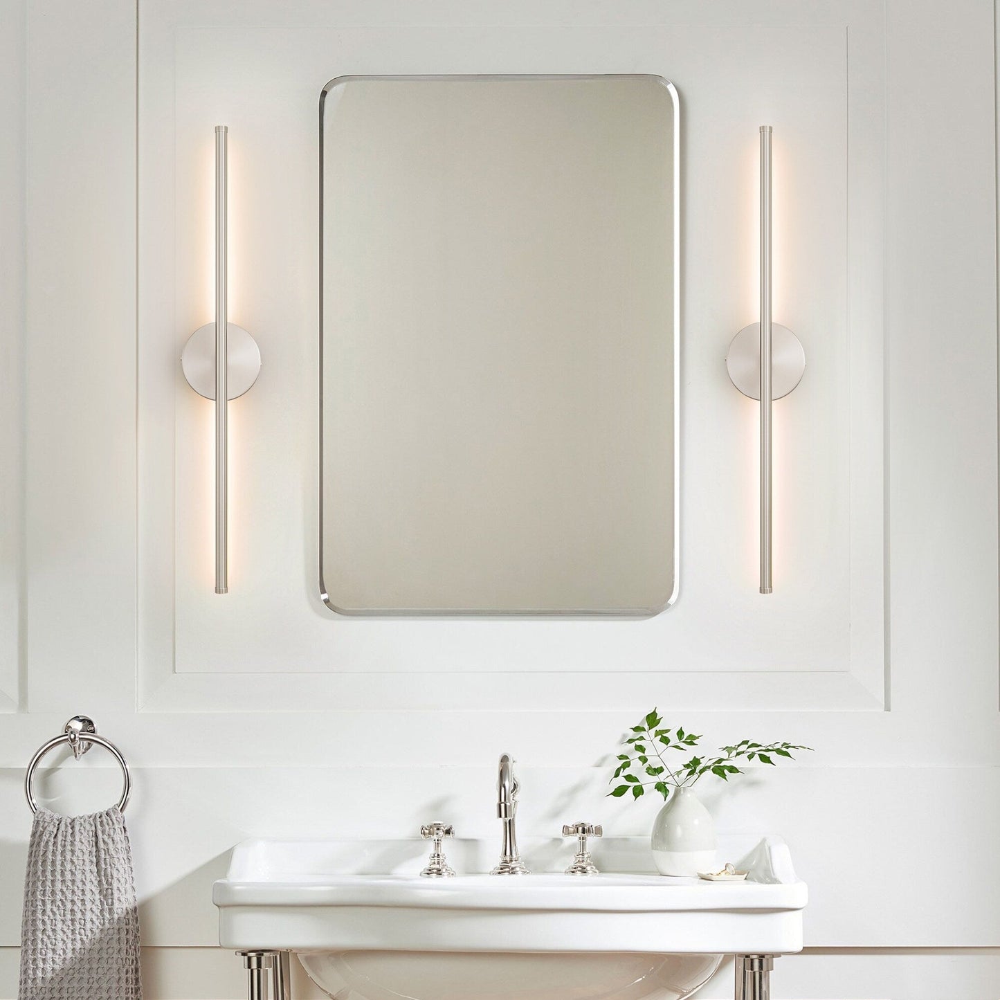 1-Light 23.6 in. Modern Linear Dimmable Integrated LED Bathroom Vanity Light Wall Sconce