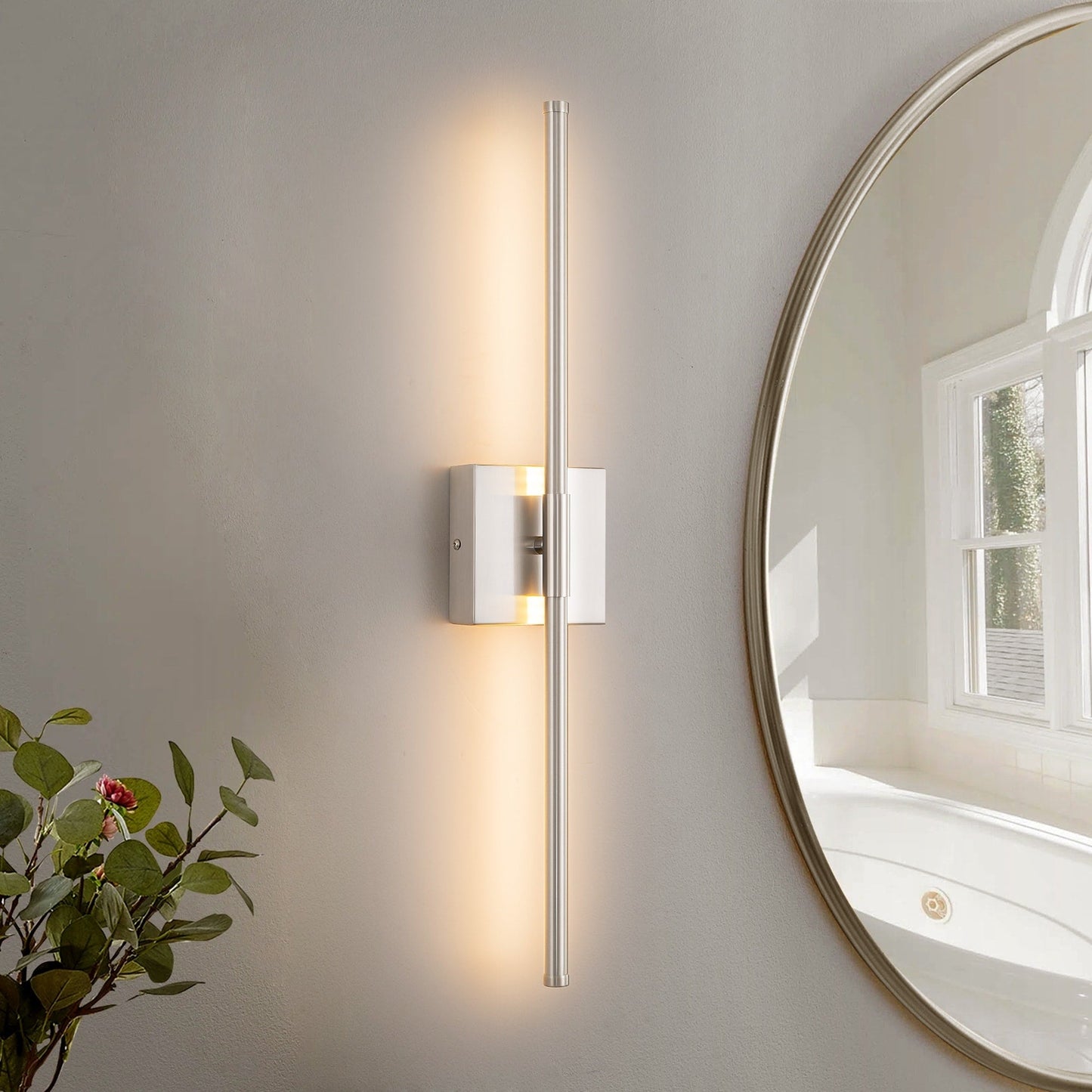 1-Light 23.6 in. Modern Linear Dimmable Integrated LED Bathroom Vanity Light Wall Sconce