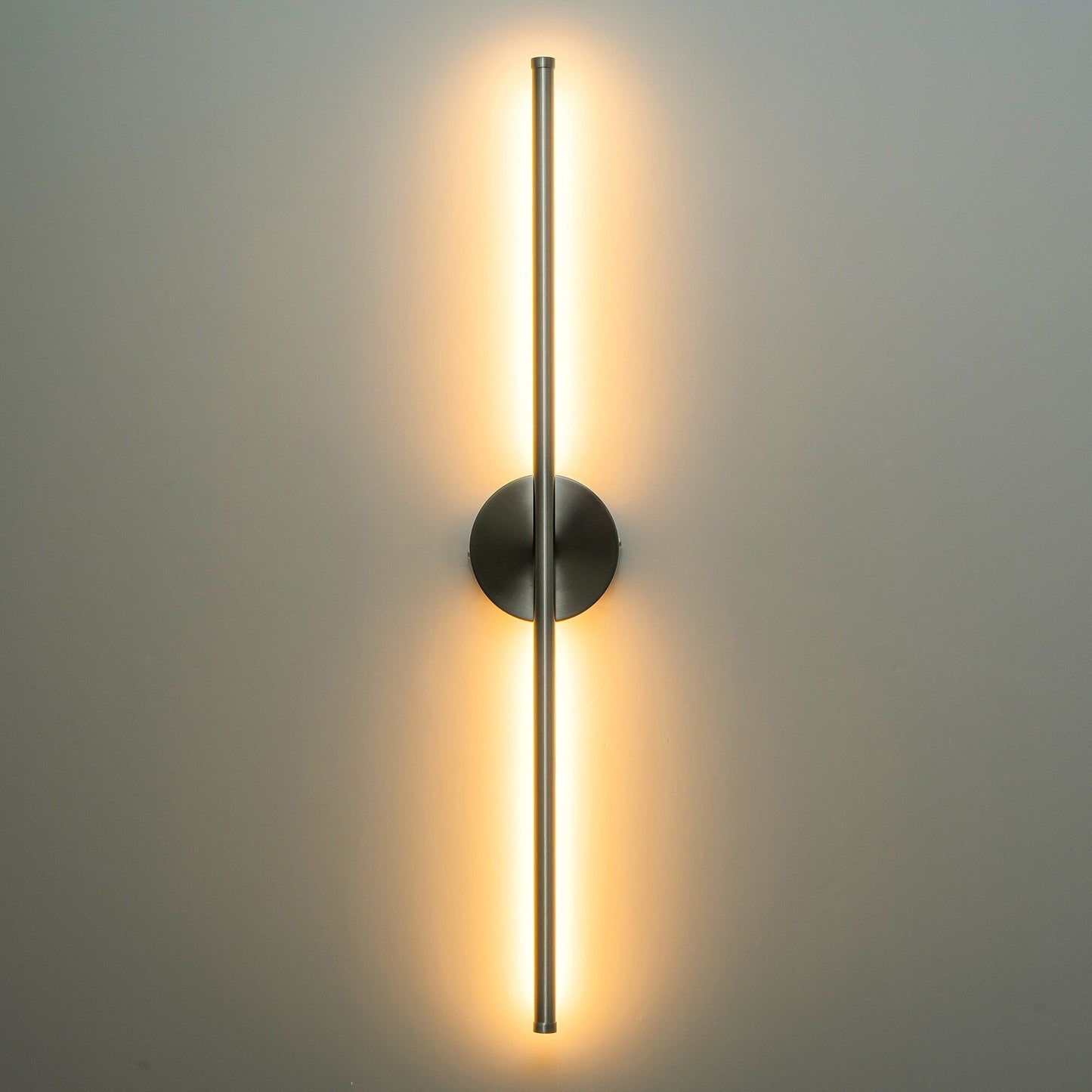 1-Light Black/ Gold/ Nickel Modern Long Linear Strip Wall Sconce Dimmable LED Bathroom Vanity Light