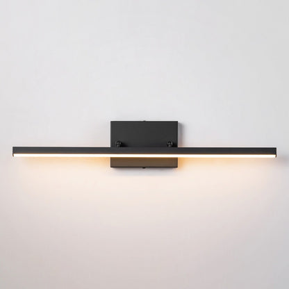 1-Light Modern Linear Black Bathroom Vanity Light Color-Changing Dimmable Rotatable Integrated LED Wall Sconce