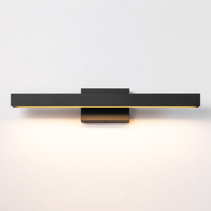 1-Light Modern Linear Black Bathroom Vanity Light Color-Changing Dimmable Rotatable Integrated LED Wall Sconce