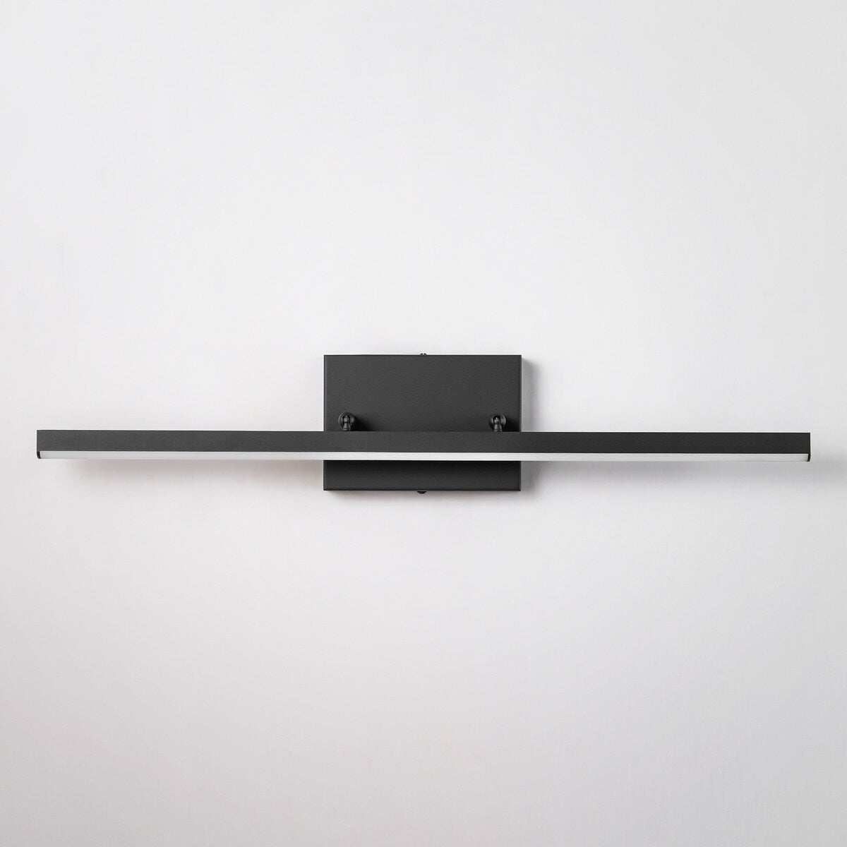 1-Light Modern Linear Black Bathroom Vanity Light Color-Changing Dimmable Rotatable Integrated LED Wall Sconce