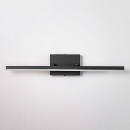 1-Light Modern Linear Black Bathroom Vanity Light Color-Changing Dimmable Rotatable Integrated LED Wall Sconce