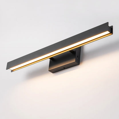1-Light Modern Linear Black Bathroom Vanity Light Color-Changing Dimmable Rotatable Integrated LED Wall Sconce