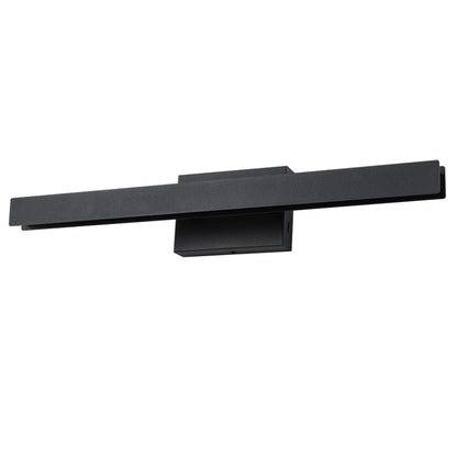 1-Light Modern Linear Black Bathroom Vanity Light Color-Changing Dimmable Rotatable Integrated LED Wall Sconce