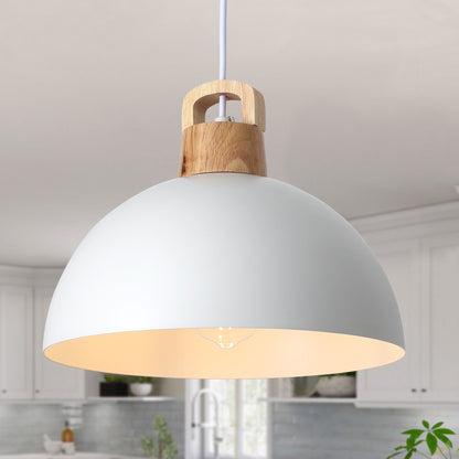 1-Light Modern Pendant Light Fixture with Plug-in Switch for Kitchen Island