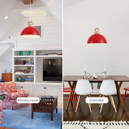 1-Light Modern Pendant Light Fixture with Plug-in Switch for Kitchen Island