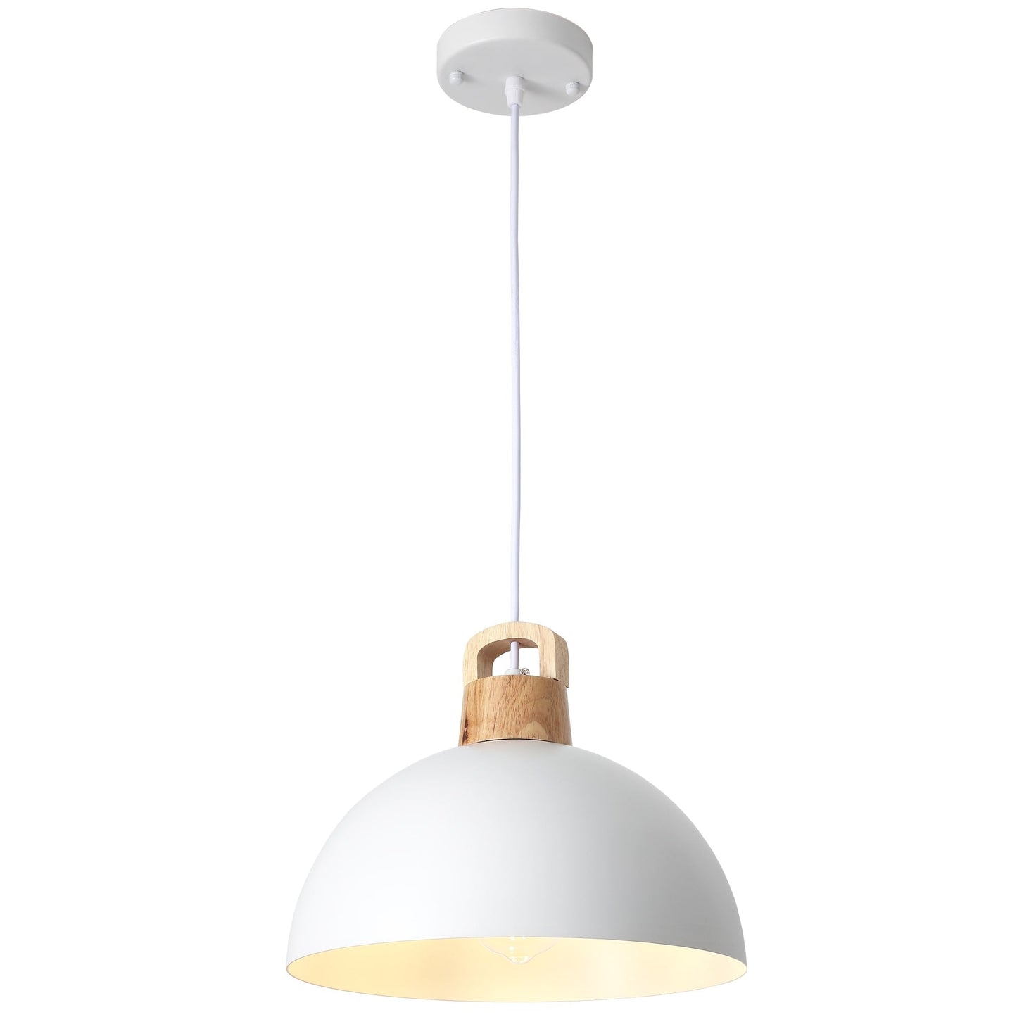 1-Light Modern Pendant Light Fixture with Plug-in Switch for Kitchen Island