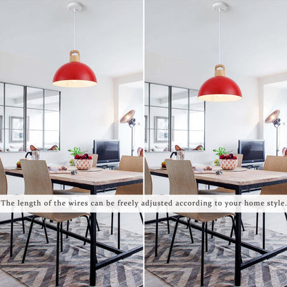 1-Light Modern Pendant Light Fixture with Plug-in Switch for Kitchen Island