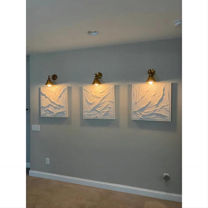 1-Light Wall Sconce With Metal Cone Shade, Brass