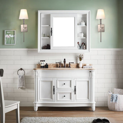 1-Light Wall Sconce with White Fabric Shade