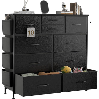 10 Drawer Dresser Fabric Closet Storage Tower Organizer Unit Bedroom